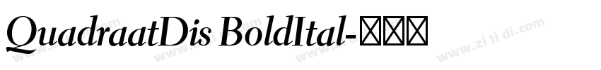 QuadraatDis BoldItal字体转换
